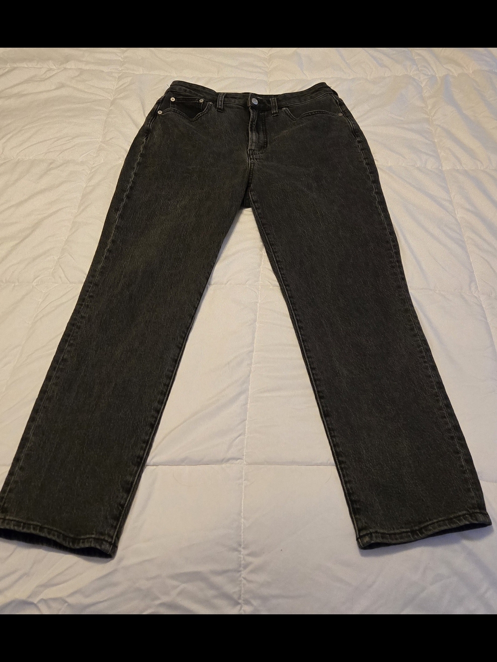Madewell-The Curvy Perfect Vintage Jean In Black Size 28